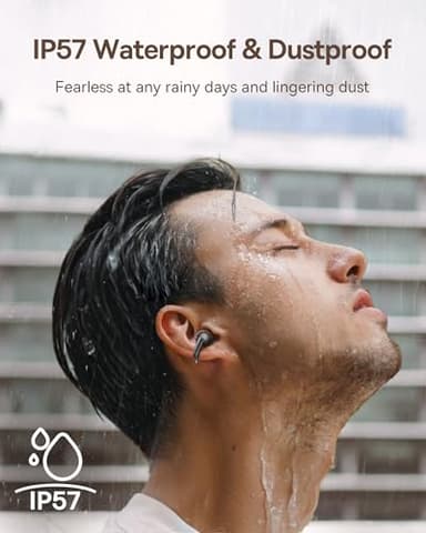 Baseus Bowie MC1 Open Ear Clip-On Earbuds, Adaptive Comfort with Anti-Drop Design, Impactful Sound with Adaptive Bass Boost, Adaptive Noise Cancelling Calls, IP57 Waterproof, 40H Playtime, Lightweight - Image 5