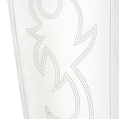 Cowboy Boots for Women Knee High Wide Calf Cowgirl Boots Embroidered Chunky Heels Pointed Toe Long Tall Western Boot Pull On (White, Size 10) - Image 8