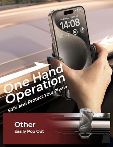 LISEN for iPhone 17 Mount for Car Vent [Never Blocking] 360 Rotatable Car Phone Holder Air Vent Clip Hands Free Cellphone Car Mount for iPhone 17 Pro Max Plus 17 pro max 16 15 Samsung Android, Black - Image 6