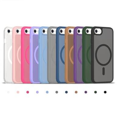 Magnetic for iPhone SE Case 2022/3rd/2020/2nd gen, iPhone 8 & iPhone 7 [Compatible with Magsafe] Shockproof Slim Translucent Matte Protective Phone Case - Light Blue - Image 7