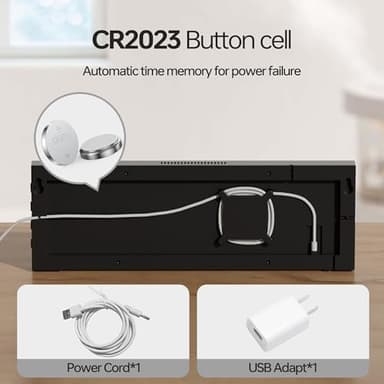 JALL 16.2" Large Digital Wall Clock with Seconds, Bluetooth Sync, Alarm Big LED, RGB Color, DST Temperature for Classroom Bedroom Garage Gym, Mount, Xmas, Birthday Gift for Aged Elderly Mother Father - Image 8