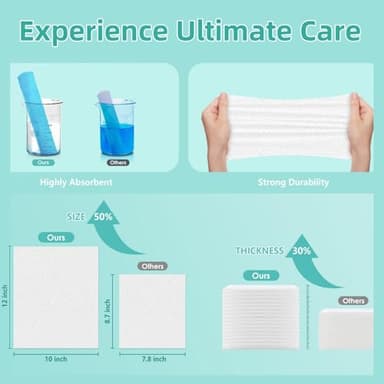 Ditoi Face Towels XL, Disposable Face Towel, Makeup Remover Dry Wipes 10"×12", Ultra Thick Soft Face Towelettes for Washing Face, 200 Count (4 Pack) - Image 2