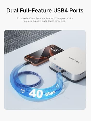 MINISFORUM Mini PC AI X1 Pro AMD Ryzen AI 9 HX370(12Cores/24 Threads)&AMD Radeon 890M Mini Gaming PC,96GB DDR5 2TB SSD,8K Quad Output(HDMI+DP+2xUSB4),Dual 2.5 LAN/WIFI7/BT5.4/Oculink,Copilot PC - Image 5