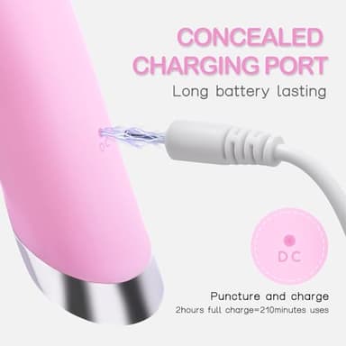 PRITECH Facial Cleansing Brush, Rechargeable Silicone Face Scrubber with Heat Massage End, Vibrating Exfoliator Scrubber for Deep Cleaning, Waterproof Face Brush for Women and Men (Pink) - Image 8