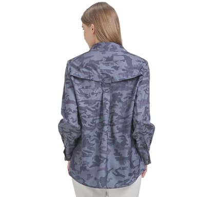 Toumett Women's UPF 50+ Long Sleeve UV Sun Protection Shirts, Fishing Hiking Travel Shirt,Breathable and Fast Dry(5071,Camo,M) - Image 3