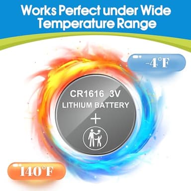 CR1616 Battery, 6 Count Pack CR 1616 3V Lithium Battery for Car Remote, 1616 Batteries for Watch, Car Key Fob, Remote Control - Image 7