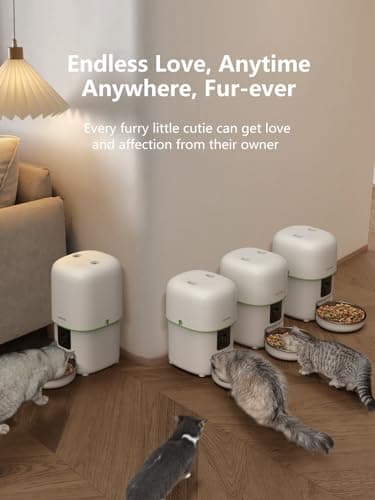 Automatic Cat Feeder with Camera - 5G WiFi Auto Cat Food Dispenser, 1080P HD Video with Night Vision, 1-15 Meals, 1-99 Portions, 2-Way Audio, Keeps Food Fresh, Timed Pet Feeder Also for Dogs - Image 5