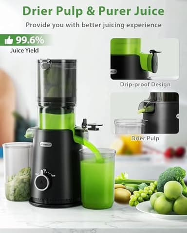 ECOSELF Large Feed Chute for Family Needs, Professional Juicer Machines For Whole Fruits & Vegetables, Easy to Clean - Image 5