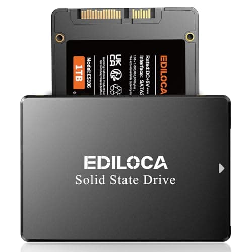 Ediloca 1TB SSD Internal Solid State Drive 2.5" SATA III 6Gb/s, 550MB/s Read Speed 3D TLC NAND, 1TB SATA SSD PC/Laptop Upgrade, Shock-Resistant & Drop-Proof(ES106) - Image 1