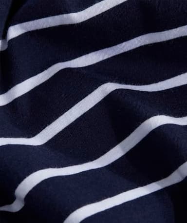 vineyard vines Women's Clean Jersey V-Neck Tee, Stripe-Navy/White Cap - Image 2