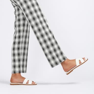 Stratuxx Kaze Open Toe Flat Dress Sandals Womens Slide Comfortable Summer Black, White, Tan Sandals for Women - Image 3