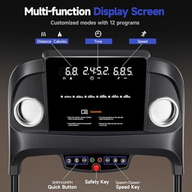 Treadmills for Home Use, Walking Pad Treadmill with Incline, Auto Foldable Treadmills for Home, 8.0 MPH Running Treadmill with Bluetooth Enabled, 300 lbs User Capacity - Image 5