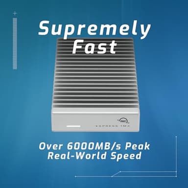OWC Express 1M2 80Gb/s Portable NVMe SSD USB4 (Thunderbolt Compatible/USB-C) Ultra Fast External SSD Drive with Aluminum Heat Sink Enclosure (Enclosure Only) - Image 2