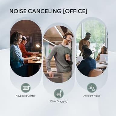 Yealink BH70 with Stand Wireless Bluetooth Headset with Microphone for Work, up to 35h Talking Battery Life, 3 Noise Cancellation Mics, Teams Certified, ≤90min Fast Charging, NO Power Adapter Needed - Image 10