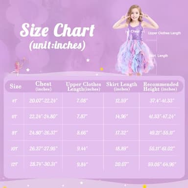 Purple Tutu Dress for Girls Kids Mermaid Princess Birthday Party Dresses Sparkly Sequin Tulle Fairy Dress for Toddler Girls Sneaker Ball Gown Prom Graduation Halloween Dance 8T - Image 4