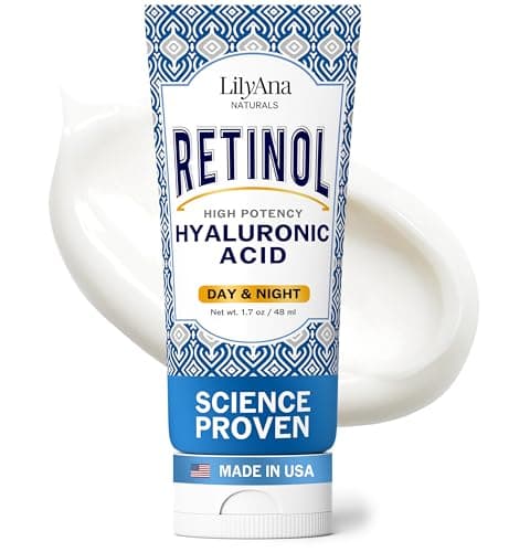 LilyAna Naturals Anti Aging Retinol Face Cream for Women – Wrinkle & Neck Cream for Firming, Retinol Moisturizer for Face with Hyaluronic Acid, Hydrating Night Cream for Fine Lines, Collagen Boost - Image 1