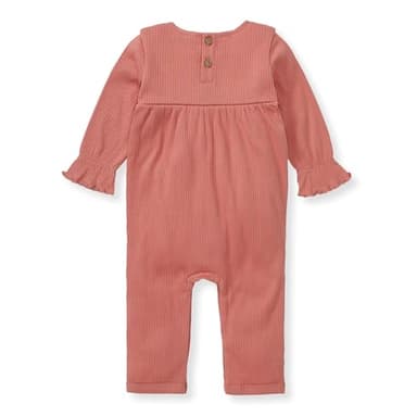 Burt's Bees Baby Baby Girls Romper - 100% Organic Cotton, One-Piece Shortall Girl Outfit for Sizes Newborn to 24 Months - Image 2