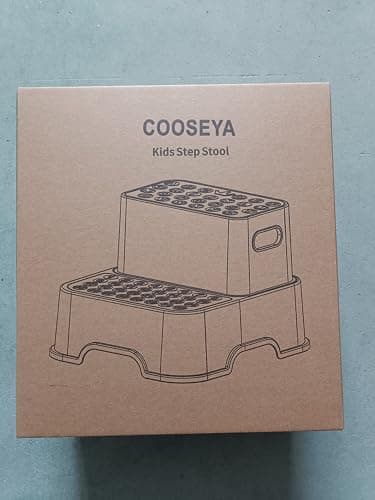 COOSEYA 2 Step Stools for Kids,Toddler Step Stool for Bathroom Sink,No-Slip Double up Stepping for Toddlers Bathroom, Multifunctional Toilet Potty Stool for Kids,Toilet Potty Training(2 Packs) - Image 8