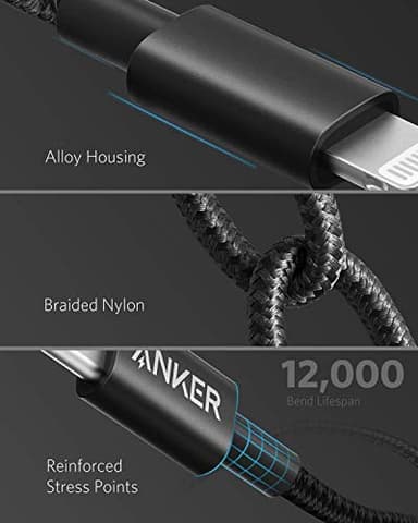 Anker New Nylon USB C to Lightning Cable, Apple MFi Certified for iPhone 14 Series, and More (6FT, Black) - Image 5