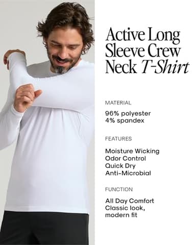 True Classic Workout Shirts for Men – Mens Shirts & Muscle Shirt for Men, Gym Shirt, Mens Tank Top and Athletic Base Layer, Workout Tee Long Sleeve, Pack of 1, Navy, S - Image 8