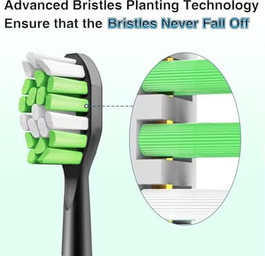 Aoremon Toothbrush Replacement Heads for Phillips Sonicare Replacement Brush Head Compatible with Most Philips Sonicare Click-on Electric Toothbrush, Black 10 Pcs - Image 7