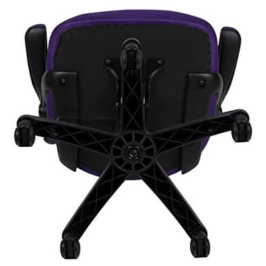Flash Furniture Porter High-Back Swivel Office Chair with Adjustable Lumbar Support and Seat Height, Ergonomic Mesh Desk Chair with Flip-Up Armrests, Purple/Black - Image 9