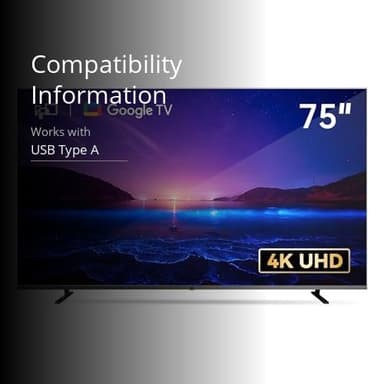 FPD 75 Inch Smart TV, 4K LED Google TV with Google Play Built-in Google Cast, HDR 10, Compatible with Dolby Atmos & Vision MEMC, Voice Assistant Remote, UHD Flat Screen Television (CG75 C3-2024) - Image 3