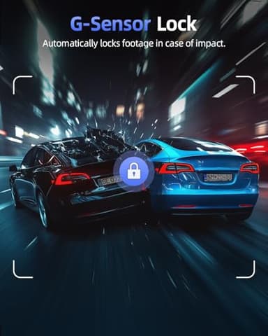 4K Dash Cam Front and Rear, 64GB SD Card, 1.5” IPS Display Car Camera, 5Ghz WiFi+App Control, Night Vision, 24H Parking Mode, G-Sensor, WDR, 170° Wide Angle, 4K+1080P Dual Dash Camera for Cars - Image 6