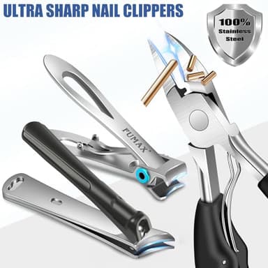 Toenail Clippers for Seniors Thick Toenails, Large Wide Opening Toe Nail Clippers for Men Thick Nails, Heavy Duty Sharp Slanted Nail Clippers Fingernail Clipper Gifts for Men Women - Image 5