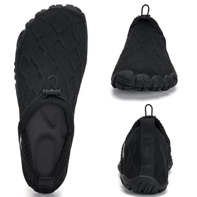 WateLves Barefoot Water Shoes Women Men Minimalist Comfortable Walking Shoes Beach Outdoor Running Sneakers (Black,37) - Image 4