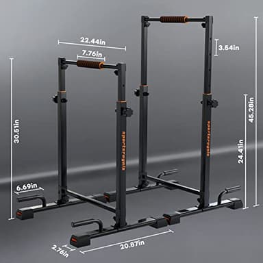 Sportsroyals Adjustable Dip Bar Station, Heavy Duty Parallette & Parallel Bars, 400LBS Stable Dip Stands for Home Gym, Calisthenics & Upper Body Workout Equipment - Image 6