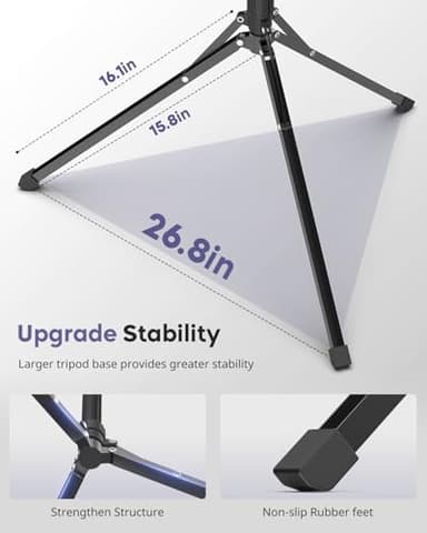 Aureday Phone Tripod, 92" Cell Phone Stand with 15" Gooseneck, Remote and Phone Holder, Overhead & Selfie Stick for Recording/Watching/Vlog, Compatible with iPhone Android - Image 4