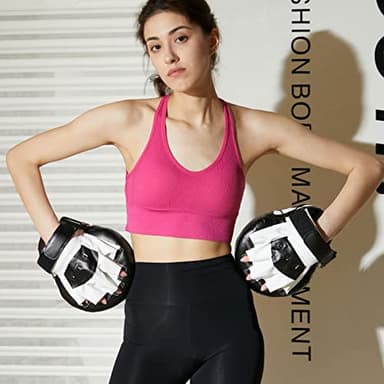 Valleycomfy Boxing Curved Focus Punching Mitts- Leatherette Training Hand Pads,Ideal for Karate, Muay Thai Kick, Sparring, Dojo, Martial Arts - Image 8