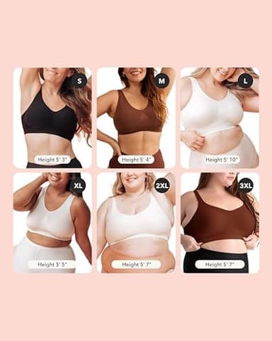 SHAPERMINT Wireless Bras for Women No Underwire – Small to Plus Size Bralettes with Support and Natural Lift - Image 6