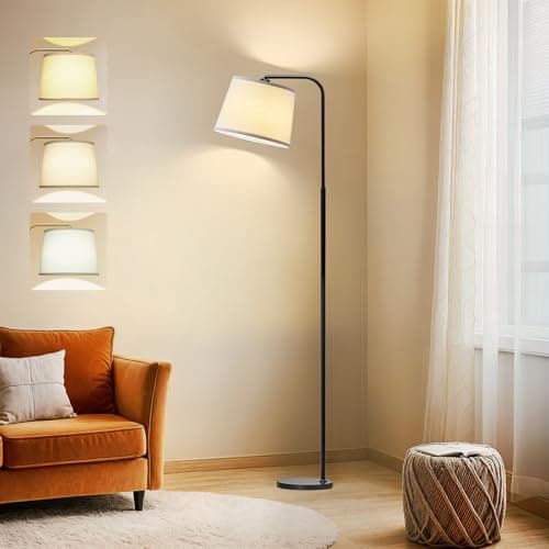 AKASUKI Floor Lamp for Living Room with 3 Color Temperatures, Foot Switch Standing Lamps for Living Room, Bedroom, Office, Arc Mordern Floor Lamp with 9W LED Bulb Included - Image 1