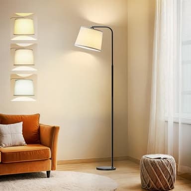 AKASUKI Floor Lamp for Living Room with 3 Color Temperatures, Foot Switch Standing Lamps for Living Room, Bedroom, Office, Arc Mordern Floor Lamp with 9W LED Bulb Included - Image 1