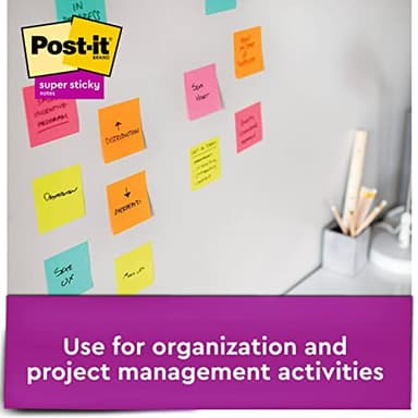 Post-it Super Sticky Notes, 3x3 in, 6 Pads/Pack, 90 Sheets/Pad, Amazon Exclusive Bright Color Collection, Aqua Splash, Acid Lime, Tropical Pink, Sunnyside, Guava and Iris Infusion - Image 11