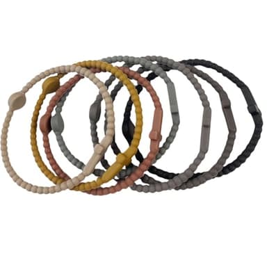 Finrray 7PCS Jesus Bracelets Silicone Cross Bracelets Colorful Rubber Bracelet Family Friend Couple Jewelry for Women Men (Daily Matching, Small) - Image 2