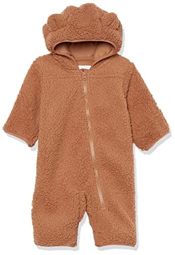 Amazon Essentials Unisex Babies' Sherpa Fleece Bunting Suit, Light Caramel, 24 Months - Image 1