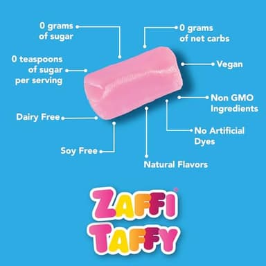 Zollipops Halloween Clean Teeth Zaffi Taffy, Natural Fruit, 10 Oz - Image 2
