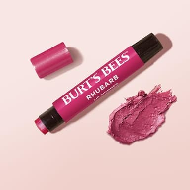 Burt's Bees Shimmer Lip Tint Set, Tinted Lip Balm Stick, Moisturizing for All Day Hydration with Natural Origin Glowy Pigmented Finish & Buildable Color, Rhubarb (4-Pack) - Image 9