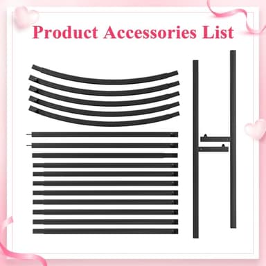 Wokceer Wedding Arch Backdrop Stand 8 FT Metal Backdrop Arch Stand for Wedding Ceremony Birthday Party Bridal Shower Floral Balloon Arch Decoration - Image 5