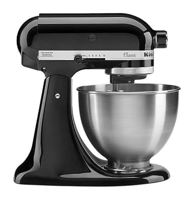 KitchenAid Classic Series 4.5 Quart Tilt-Head Stand Mixer K45SS, Onyx Black - Image 1