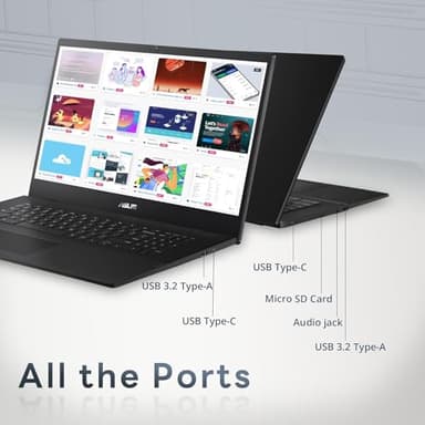 ASUS CX17 Everyday Value Chromebook 17.3" FHD Display (Intel Celeron N4500, Intel UHD Shared, 4GB LPDDR4, 128GB SSD eMMC, WiFi 6, HD Webcam, Bluetooth 5.2, 45W PSU, Chrome OS (Renewed) - Image 8