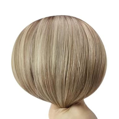 Moresoo Hair Extensions Tape in Human Hair Extensions Brown Balayage Tape in Extensions Real Hair Ombre Brown to Light Brown Mix with Blonde Glue in Extensions 14 Inch #3/8/22 20pcs 50g - Image 9