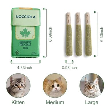 Nocciola 3 Pack Catnip Toys for Cats, Funny Cat Toys Filled with 100% Pure Organic Catnip, Safe Kitten Teething Chew and Kicker Toys, Stress Relieving Fun for Indoor Cats - Image 3
