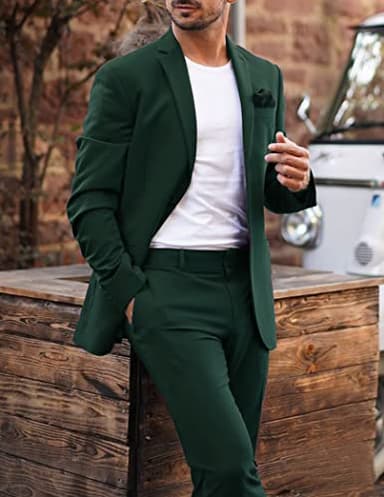 COOFANDY Men's Sport Coats & Blazers Green Suit Jacket Lightweight Dress Blazer (Green L) - Image 3
