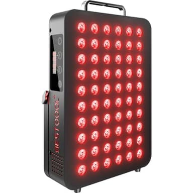 BestQool Red Light Therapy, Dual Chip Clinical Grade LED Device with Near-Infrared Light 660nm 850nm High Power Panel, Ideal for Body, Face, Recovery, Improve Sleep, Skin Health, 105W (Black 60) - Image 1