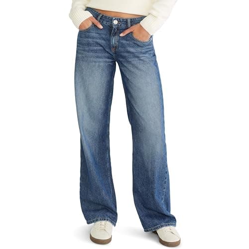 AEROPOSTALE Women's Low-Rise Baggy Wide-Leg Jean, Sassafras - Image 1