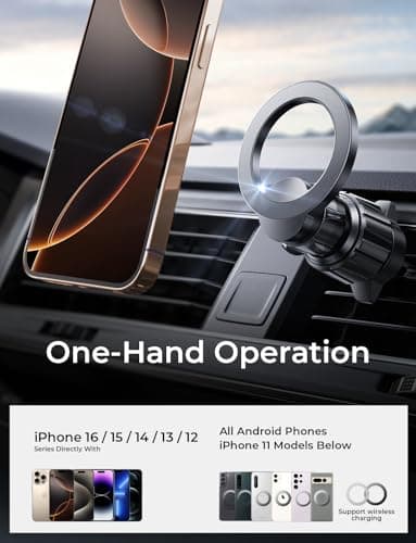 LISEN for MagSafe Car Mount,Car Accessories for Women Men [2025 Ultra] Magnetic Phone Holder for Car 360 Dashboard Vent Phone Mount for Car Organization iPhone 16e 15 14 13 12 Pro Max Plus Mini,Green - Image 7